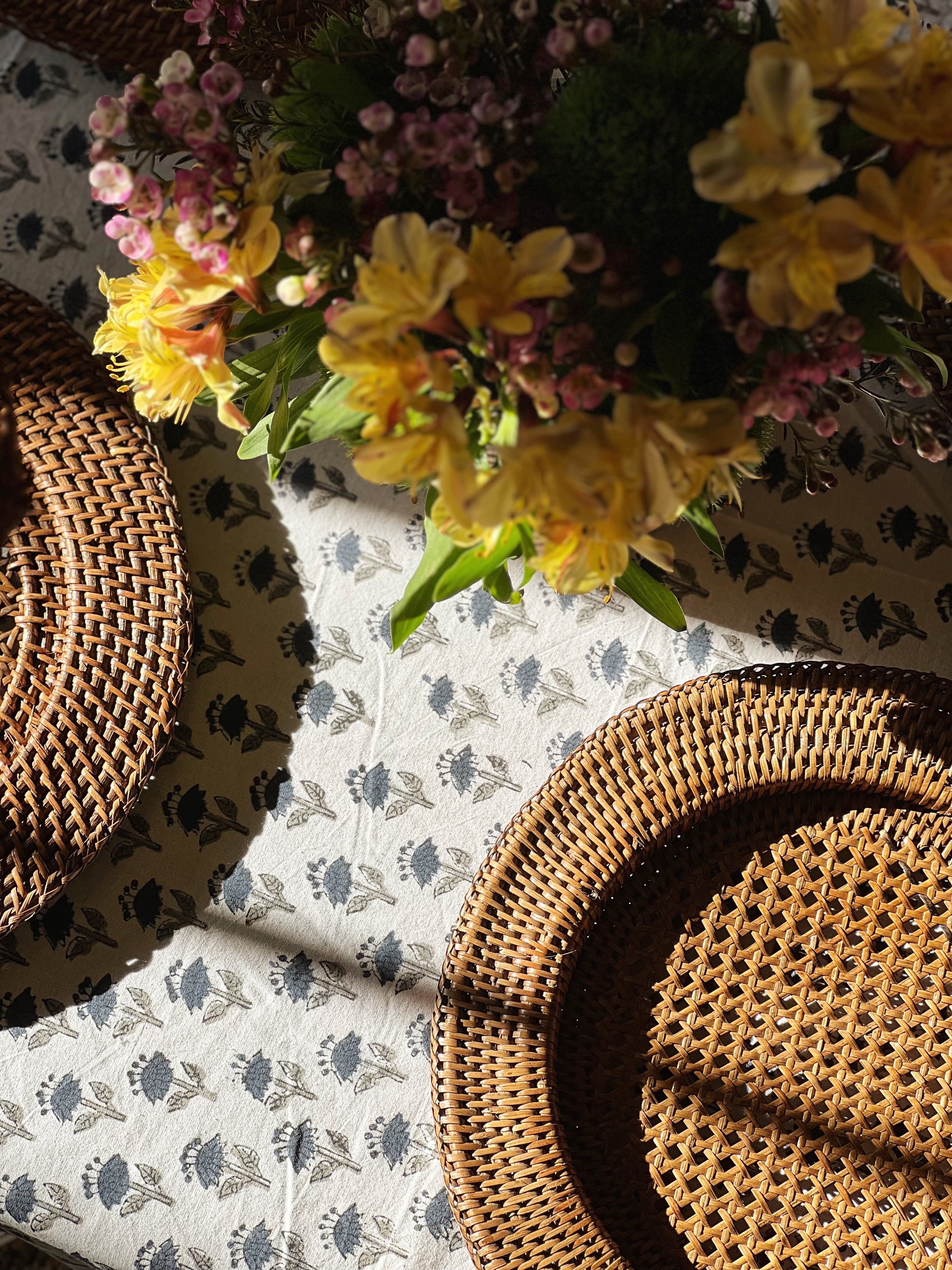 Set of 4 Mix and Match Rattan Chargers