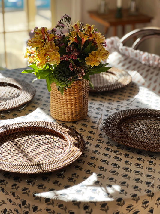 Set of 4 Mix and Match Rattan Chargers