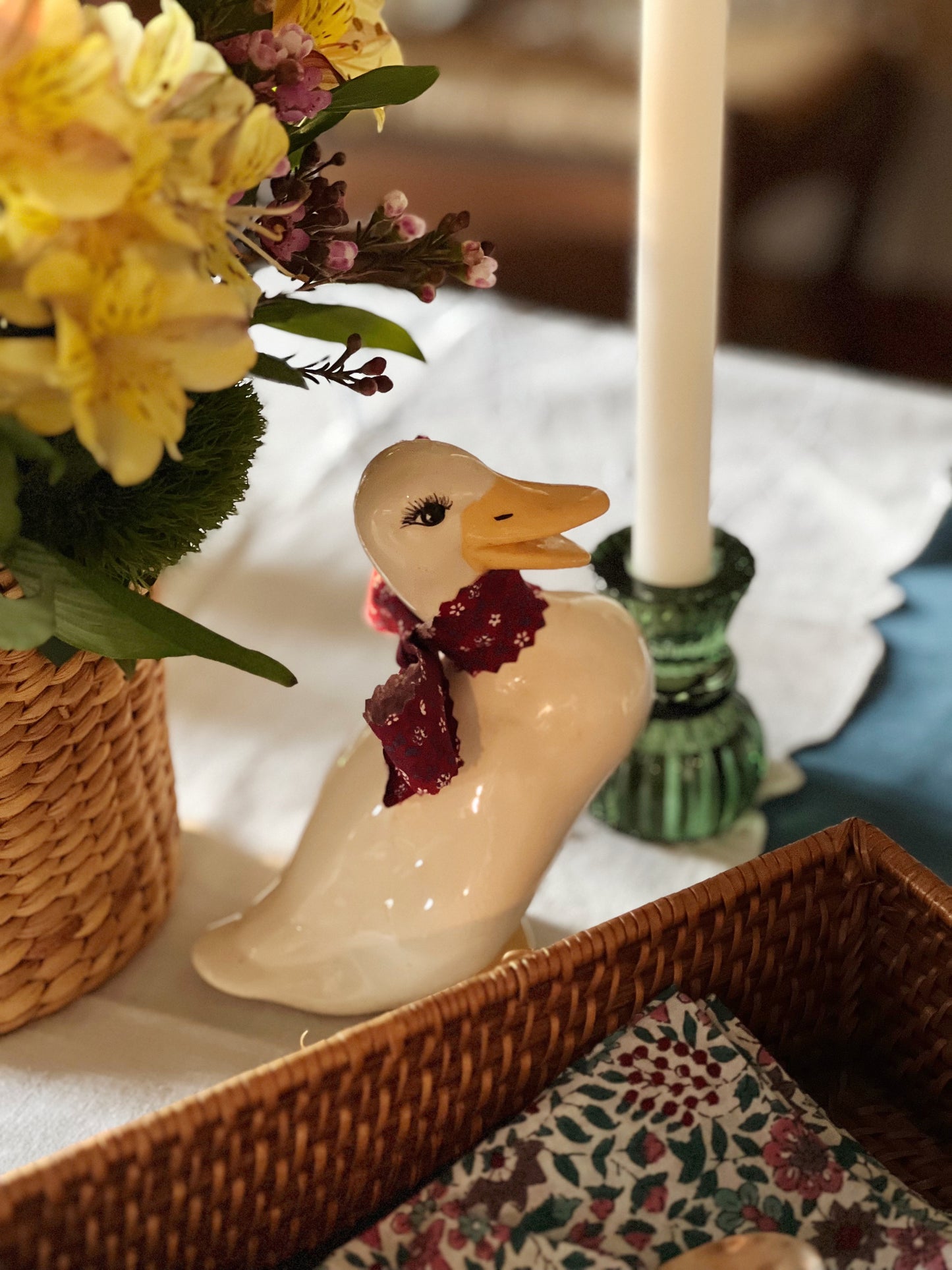 small ceramic duck figurine