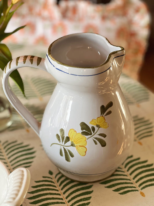 Hand Painted Vintage Pitcher Made in Italy