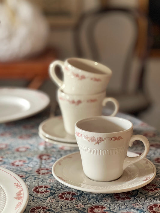 Vintage Syracuse China Floral Cup & Saucer Set