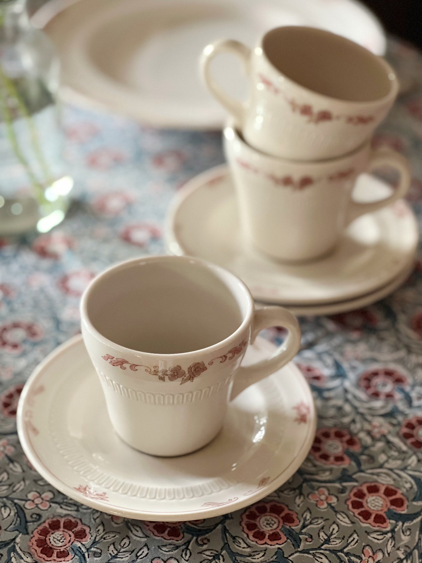 Vintage Syracuse China Floral Cup & Saucer Set