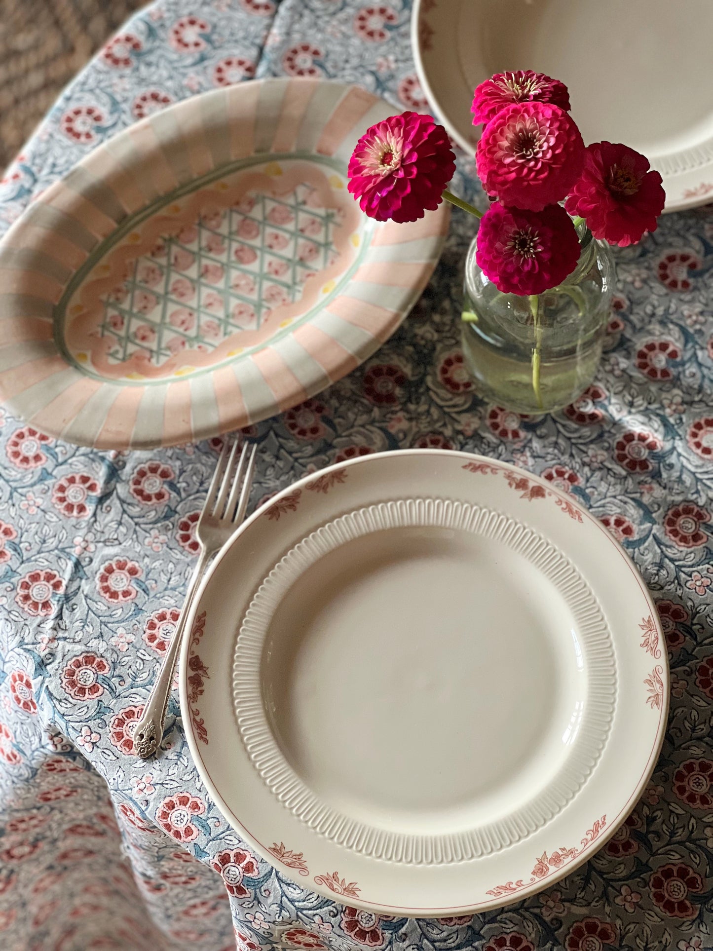 Vintage Hand Painted Platter