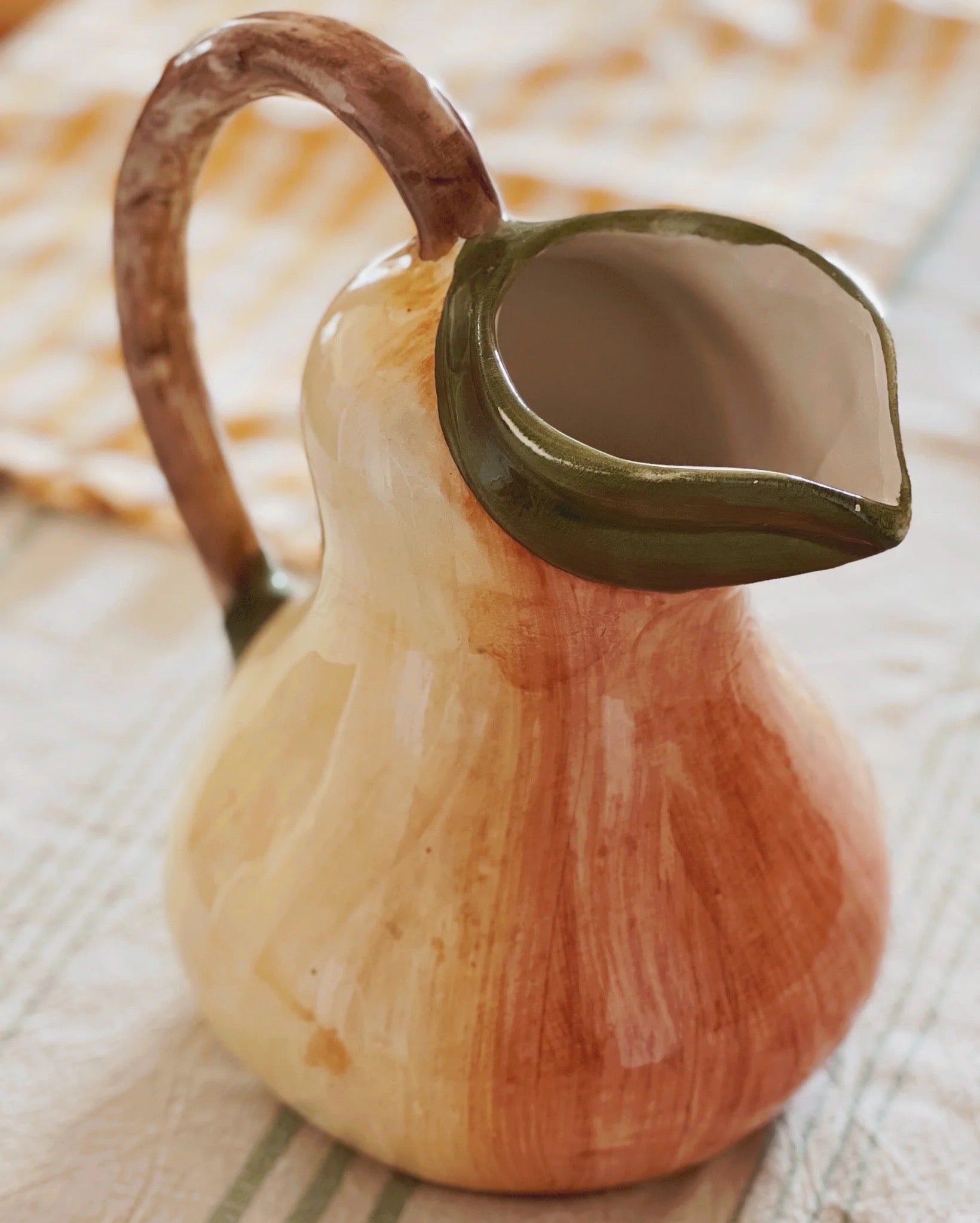 vintage Italy pear pitcher