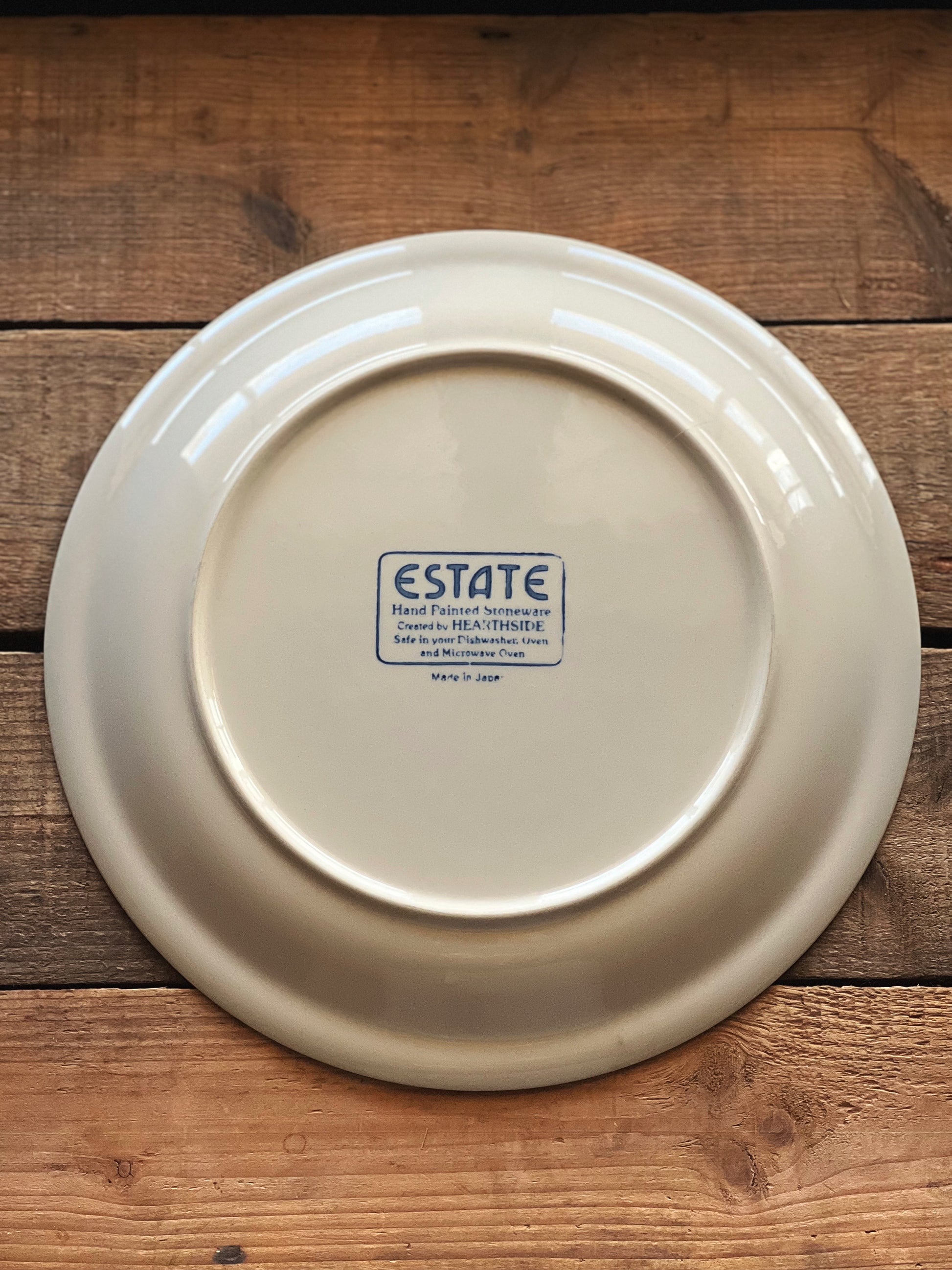 Vintage Estate by Hearthside Stoneware Brown Rim Dinner Plate