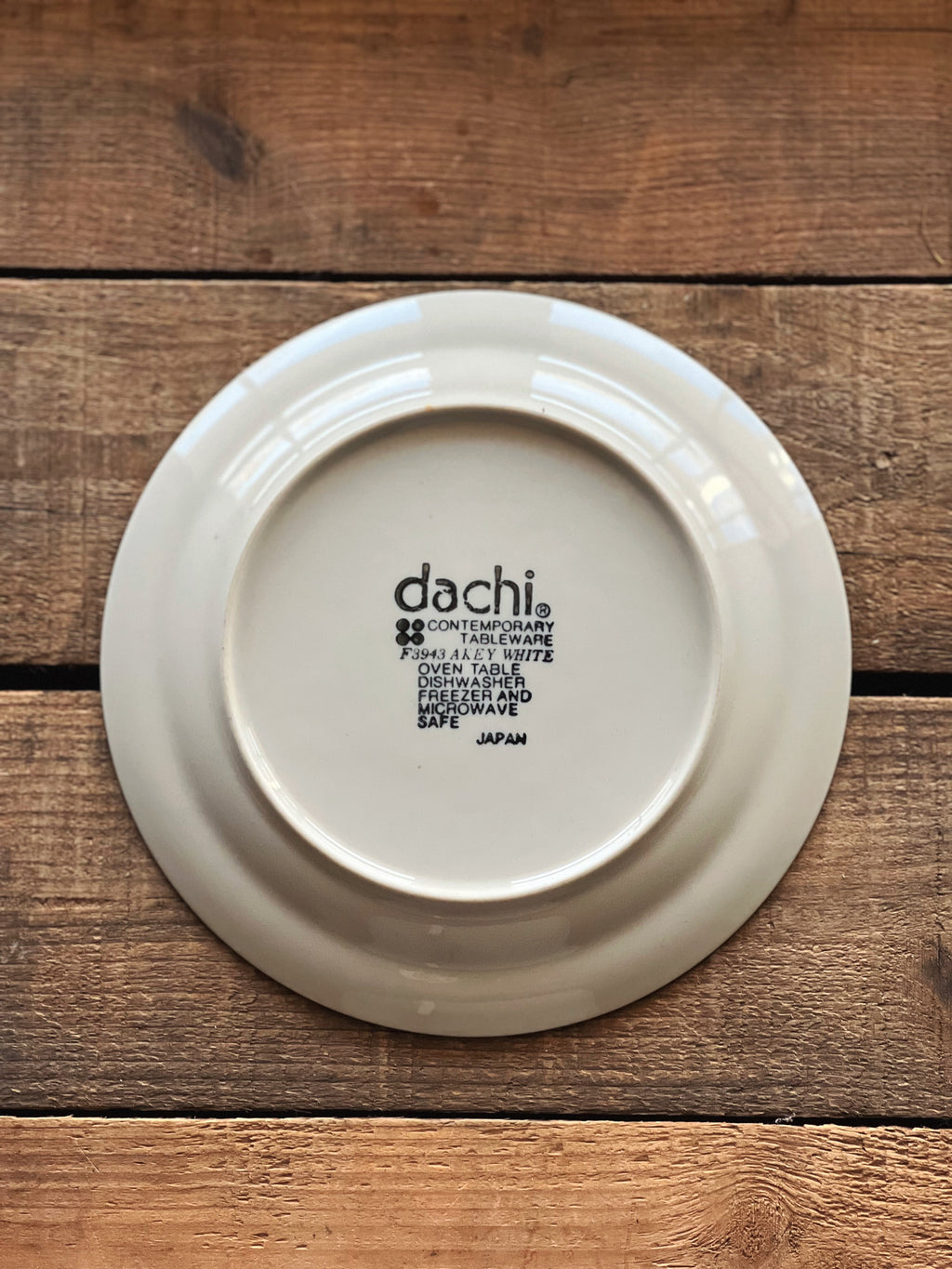 Vintage Dachi Japan Key White Salad Plate
