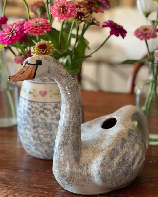 Vintage Louisville Stoneware Swan Watering Can