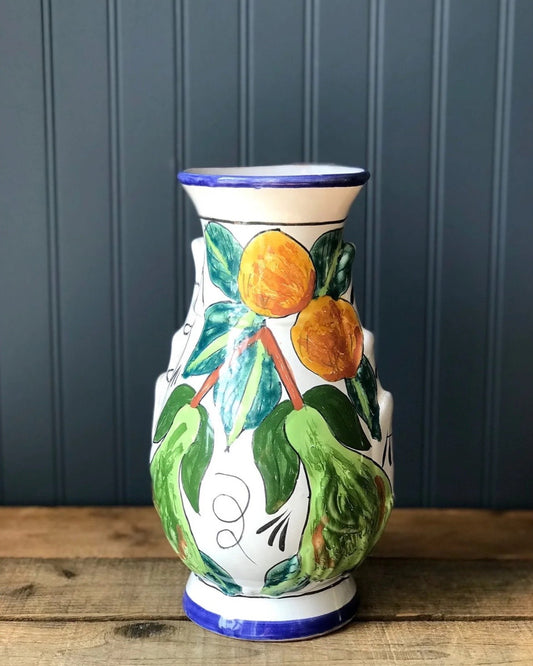 Vintage Hand Painted La Maceta Mexico Vase