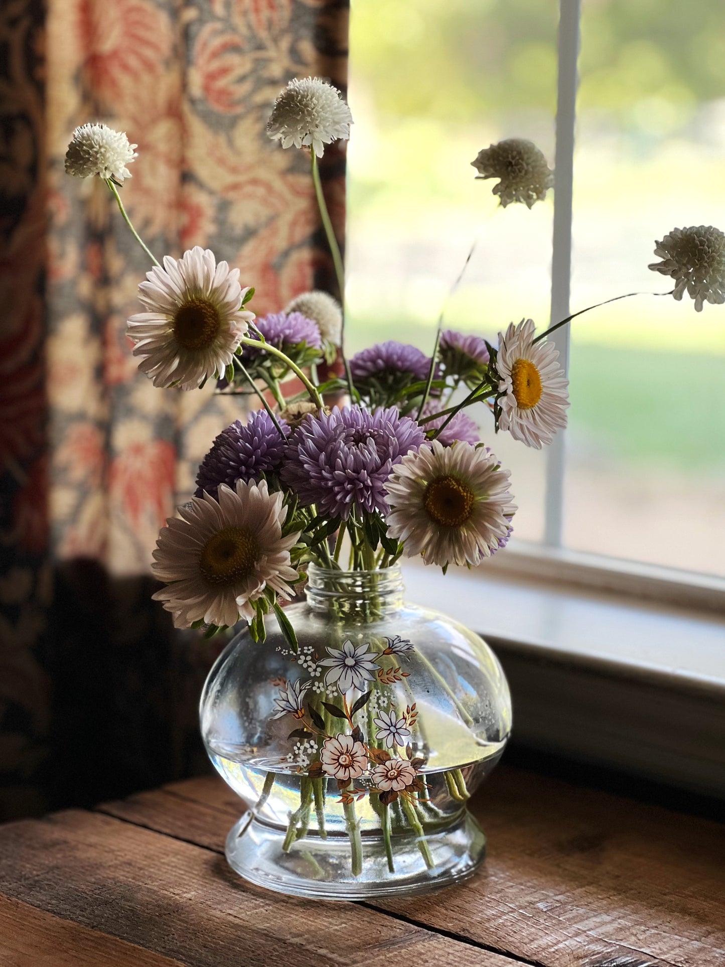 Vintage Glass Bottle Vase