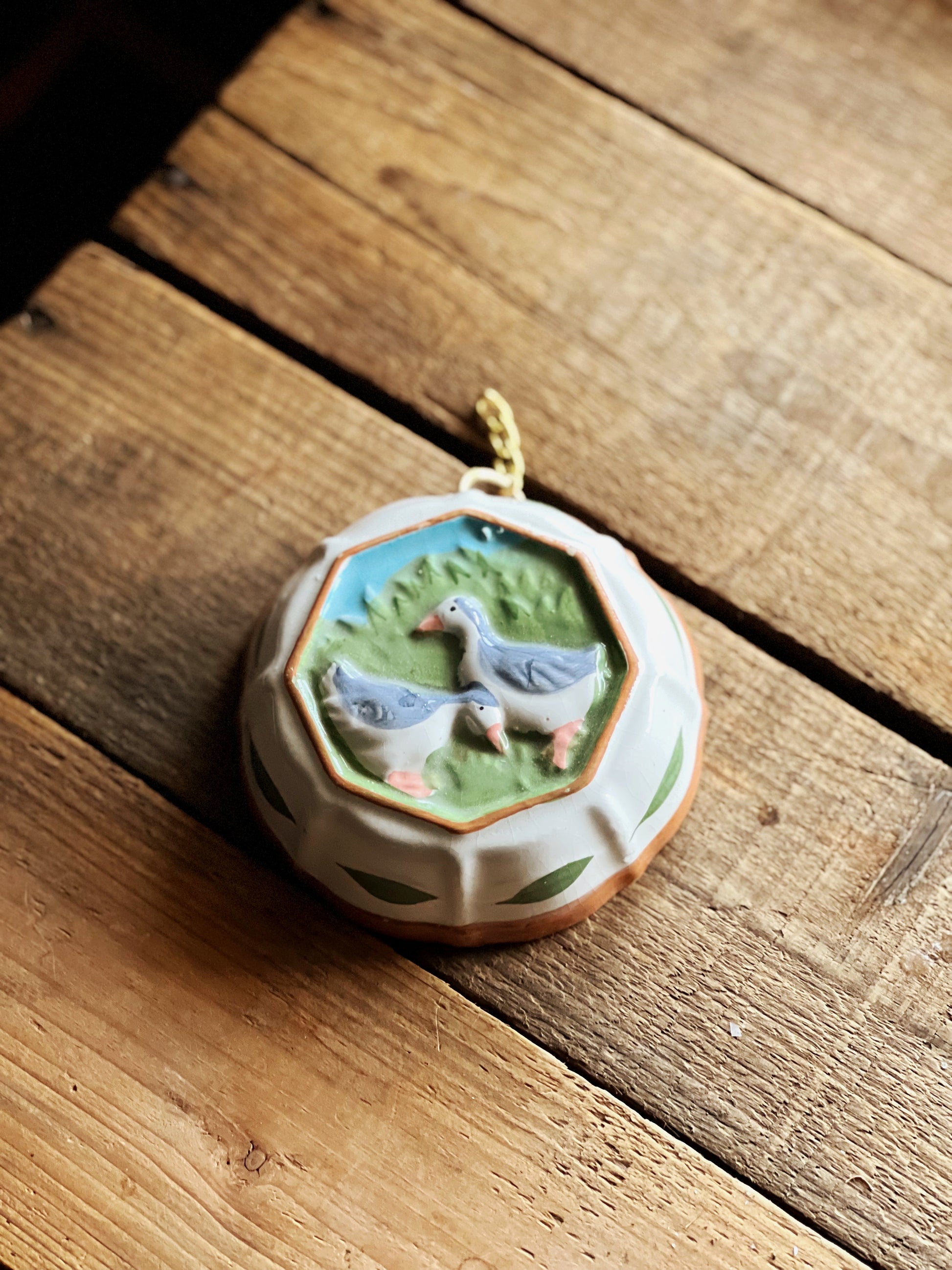 Small Vintage Ceramic Goose Pudding Mold