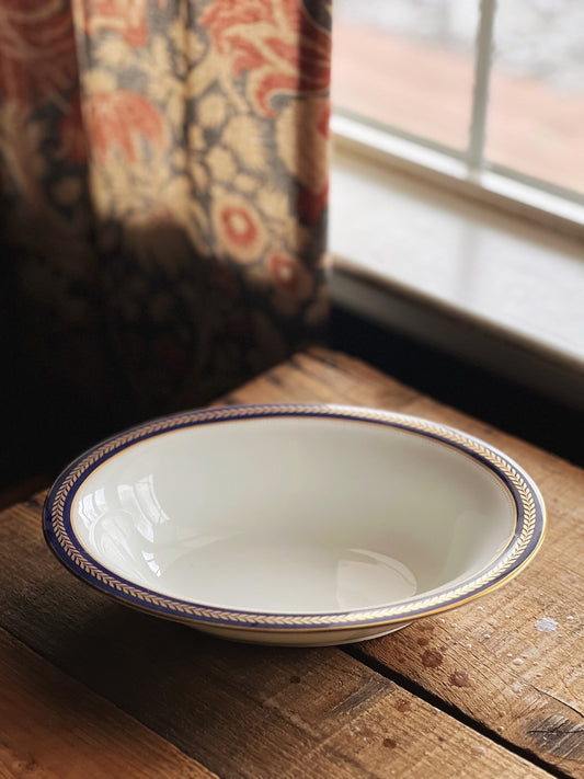 Vintage Coalport Blue Wheat Oval Vegetable Bowl