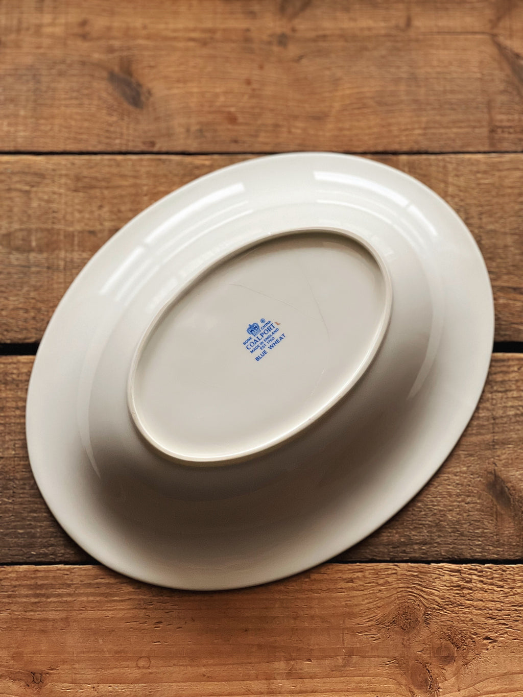 Vintage Coalport Blue Wheat Oval Vegetable Bowl