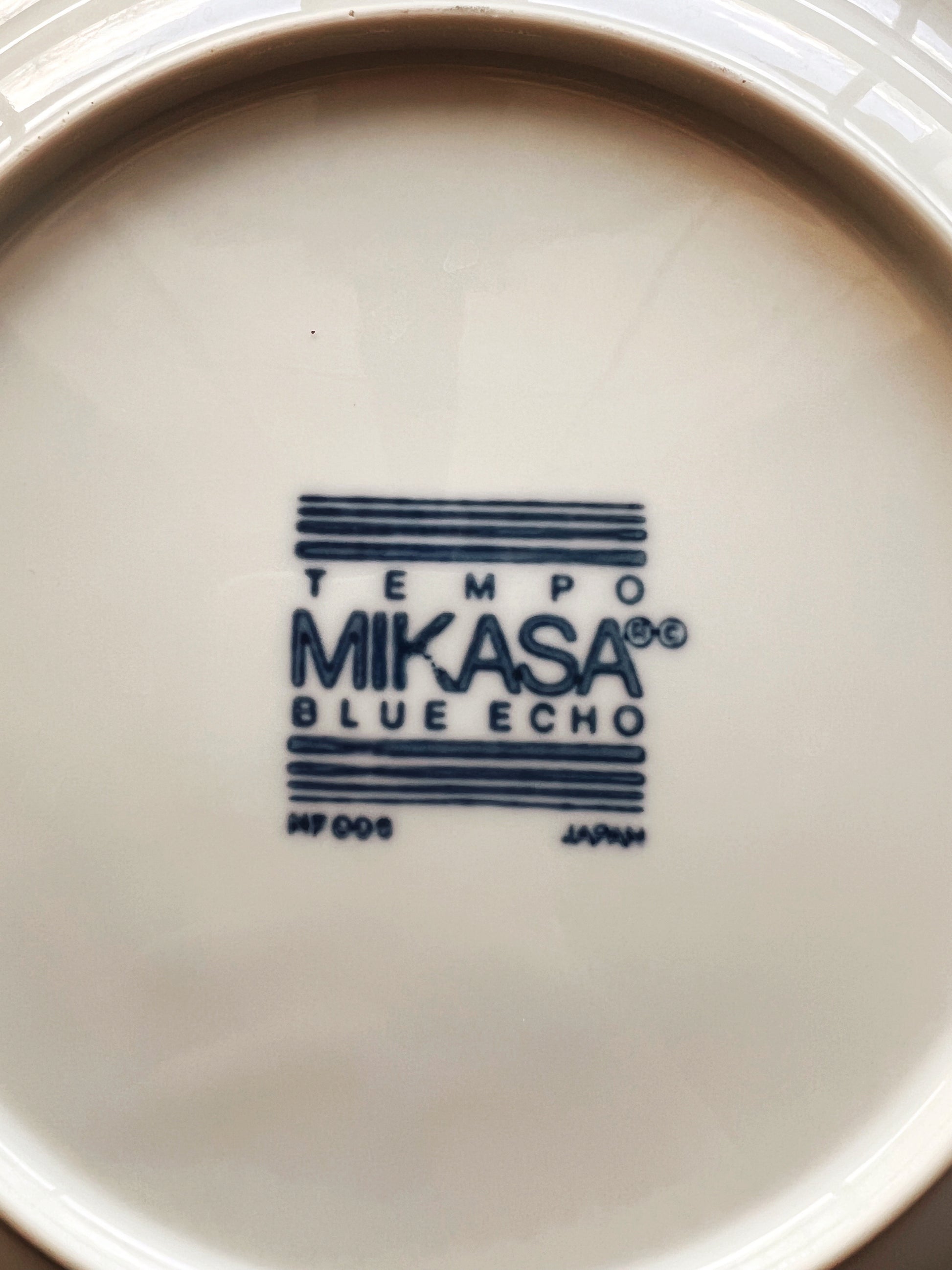Vintage Mikasa Tempo Blue Echo Salad Plate / Dessert Plate