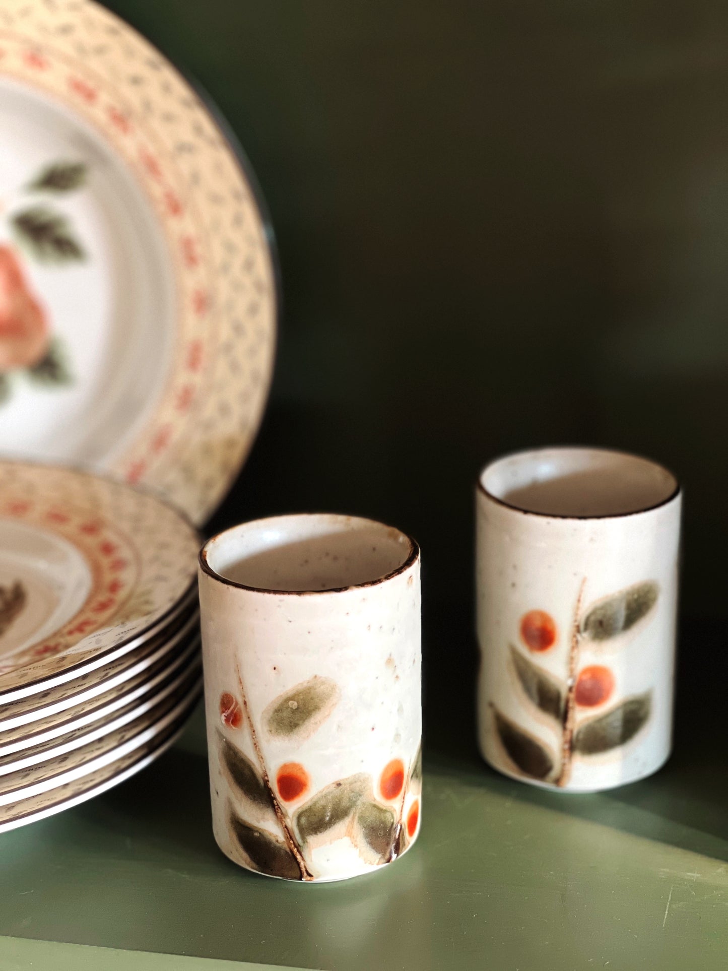 Pair of Vintage Japanese (Yunomi) Teacups