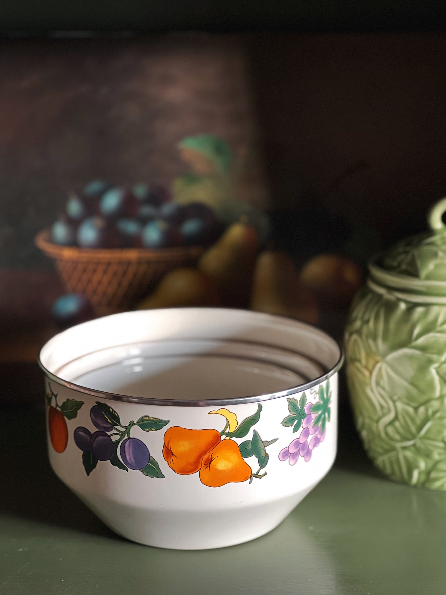 Set of 3 Vintage Tabletops Unlimited Essence Enamel Nesting Mixing Bowls