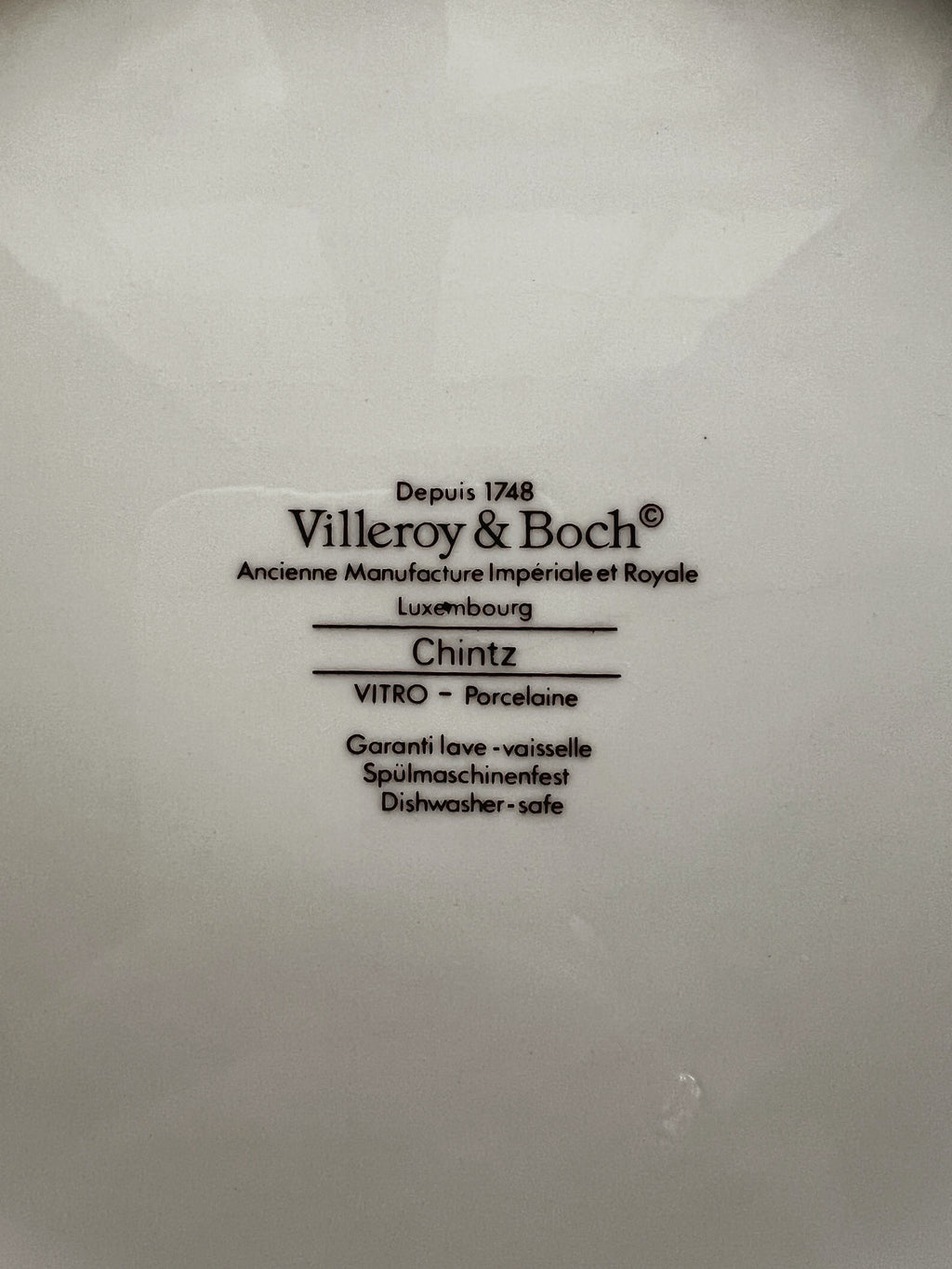 Vintage Villeroy & Boch Chintz Dinner Plate