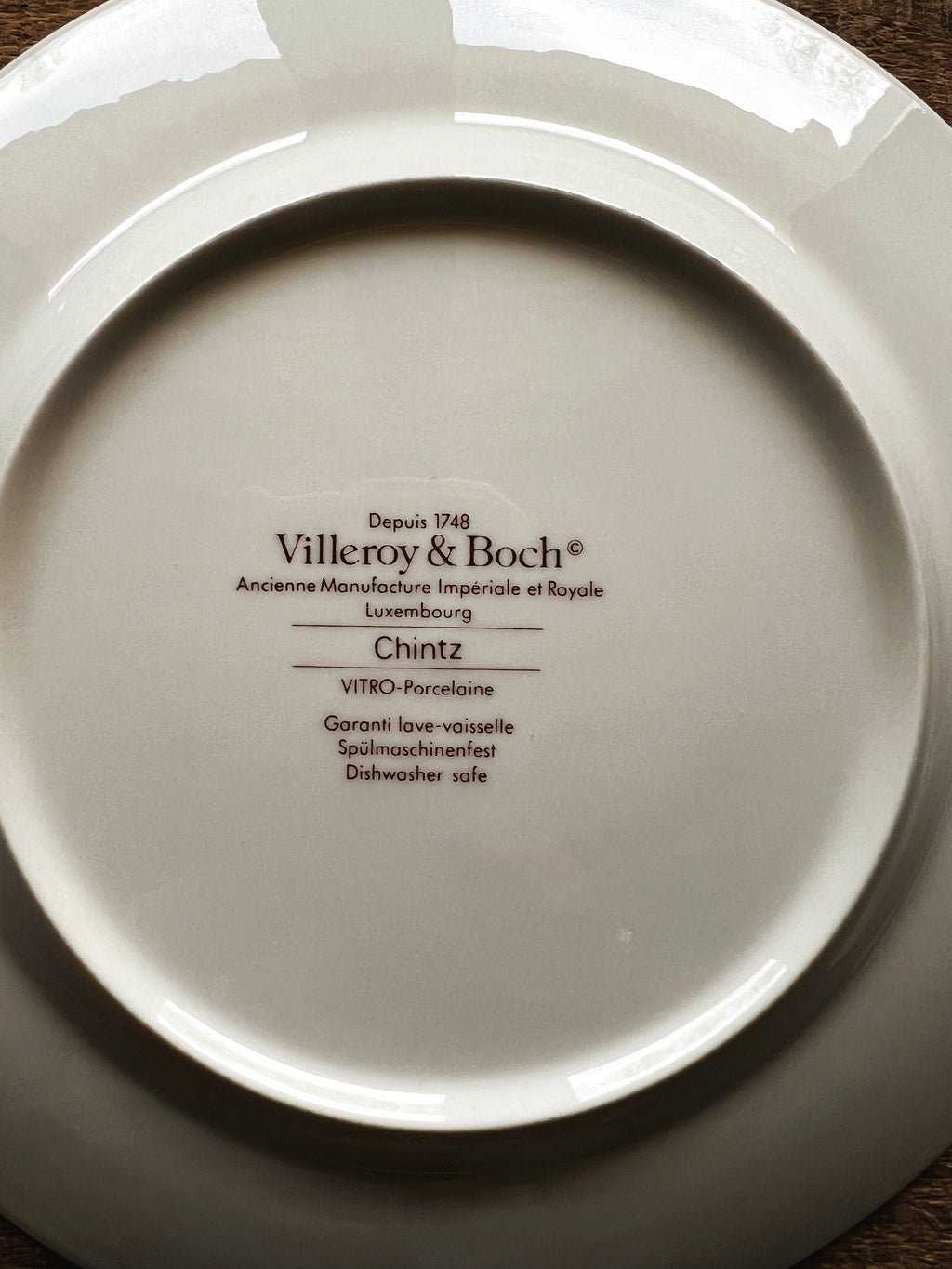 Vintage Villeroy & Boch Chintz Dessert Plate