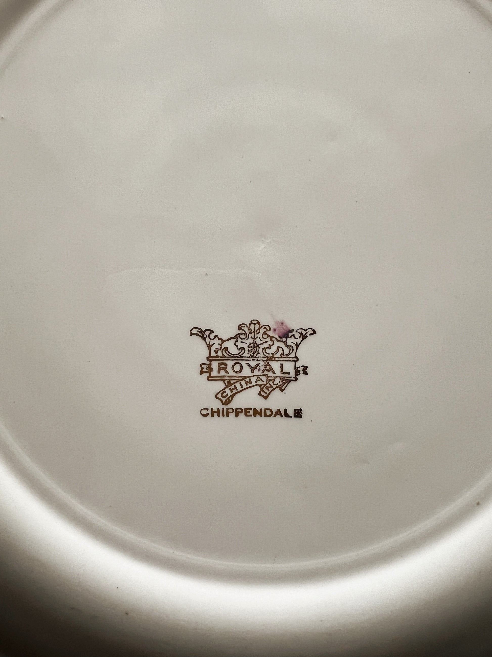 Vintage Royal China Chippendale Round Serving Platter