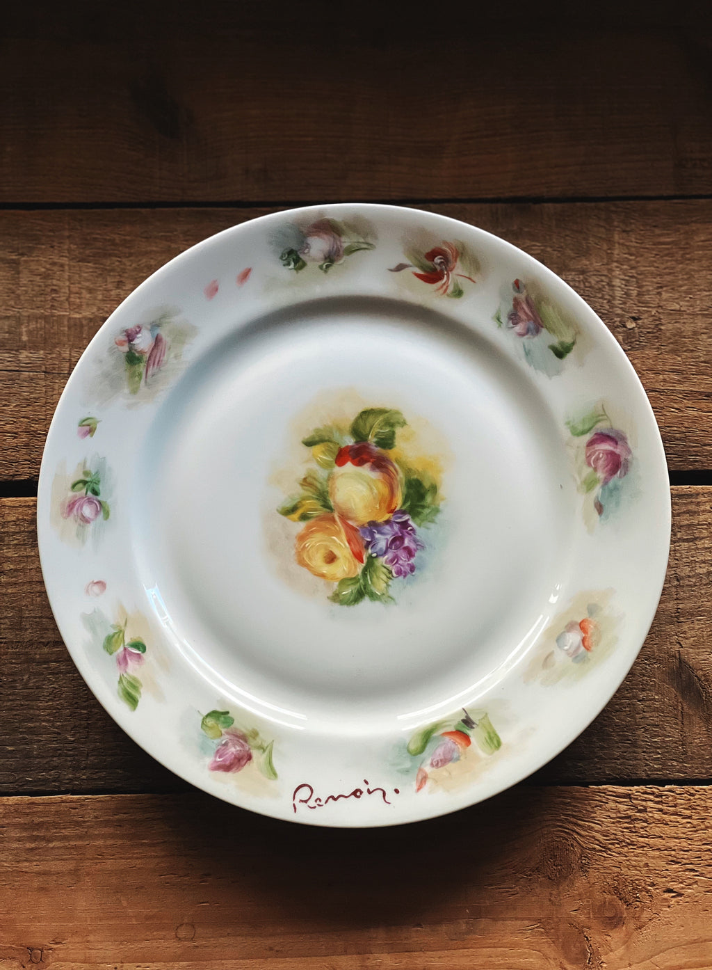 Georges Boyer Renoir salad plate vintage Limoges France floral china