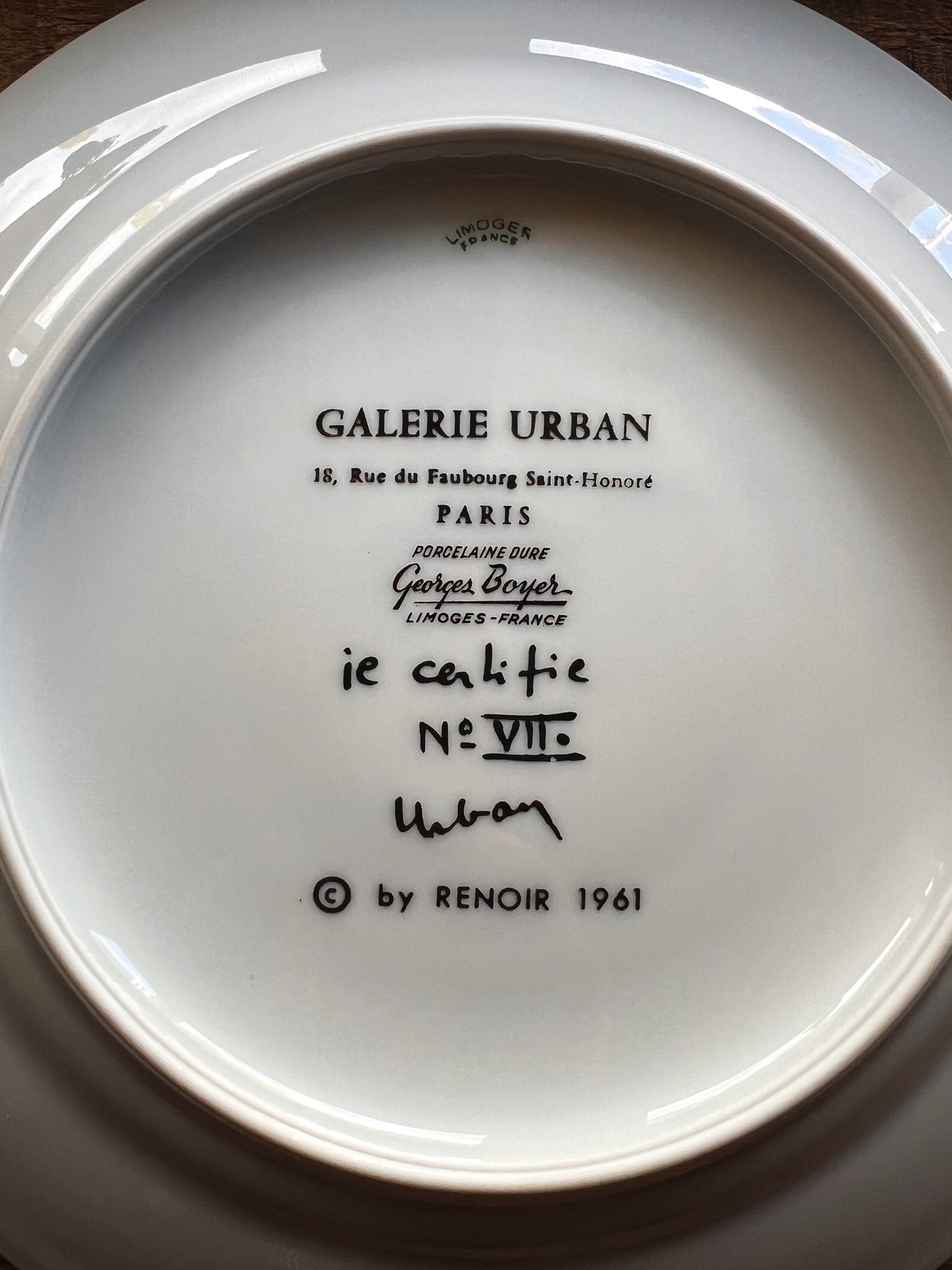 Vintage Galerie Urban Georges Boyer Renoir Salad Plate