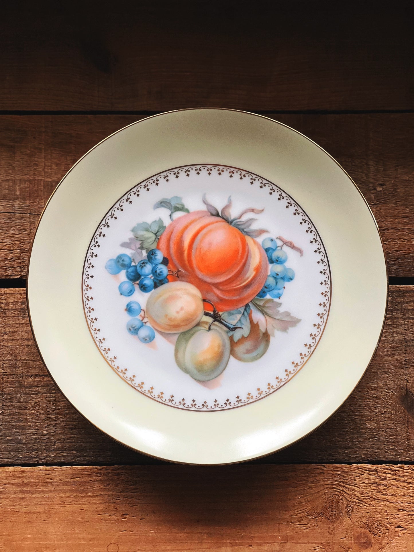 Set of 6 Vintage Puls Czechoslovakia Harvest Salad Plates