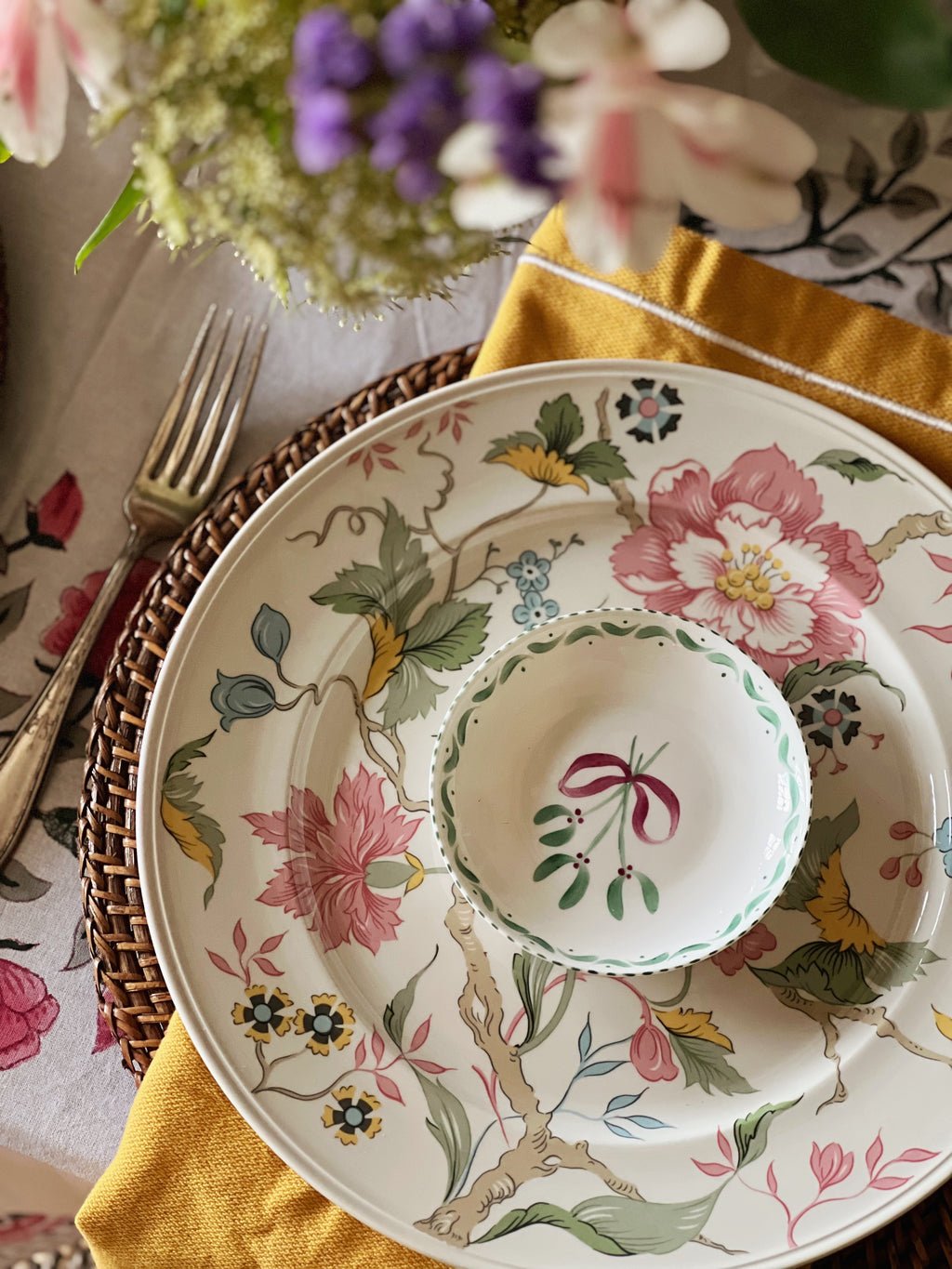 Small Hand Painted Ceramic Plate Made in Spain