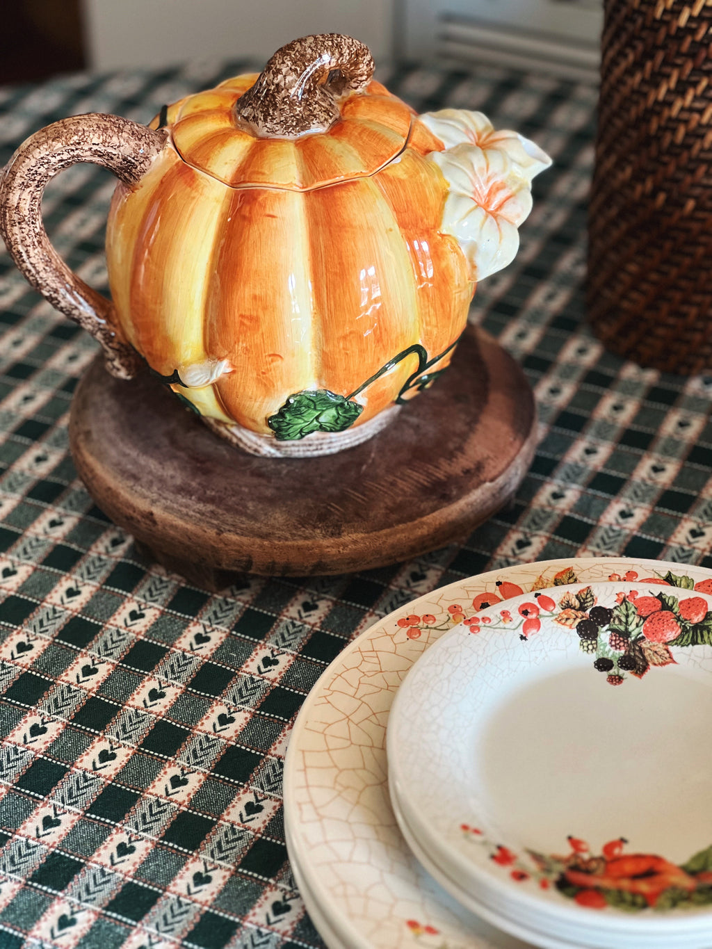 Vintage Pumpkin Teapot