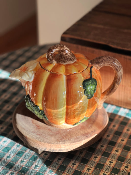 Vintage Pumpkin Teapot