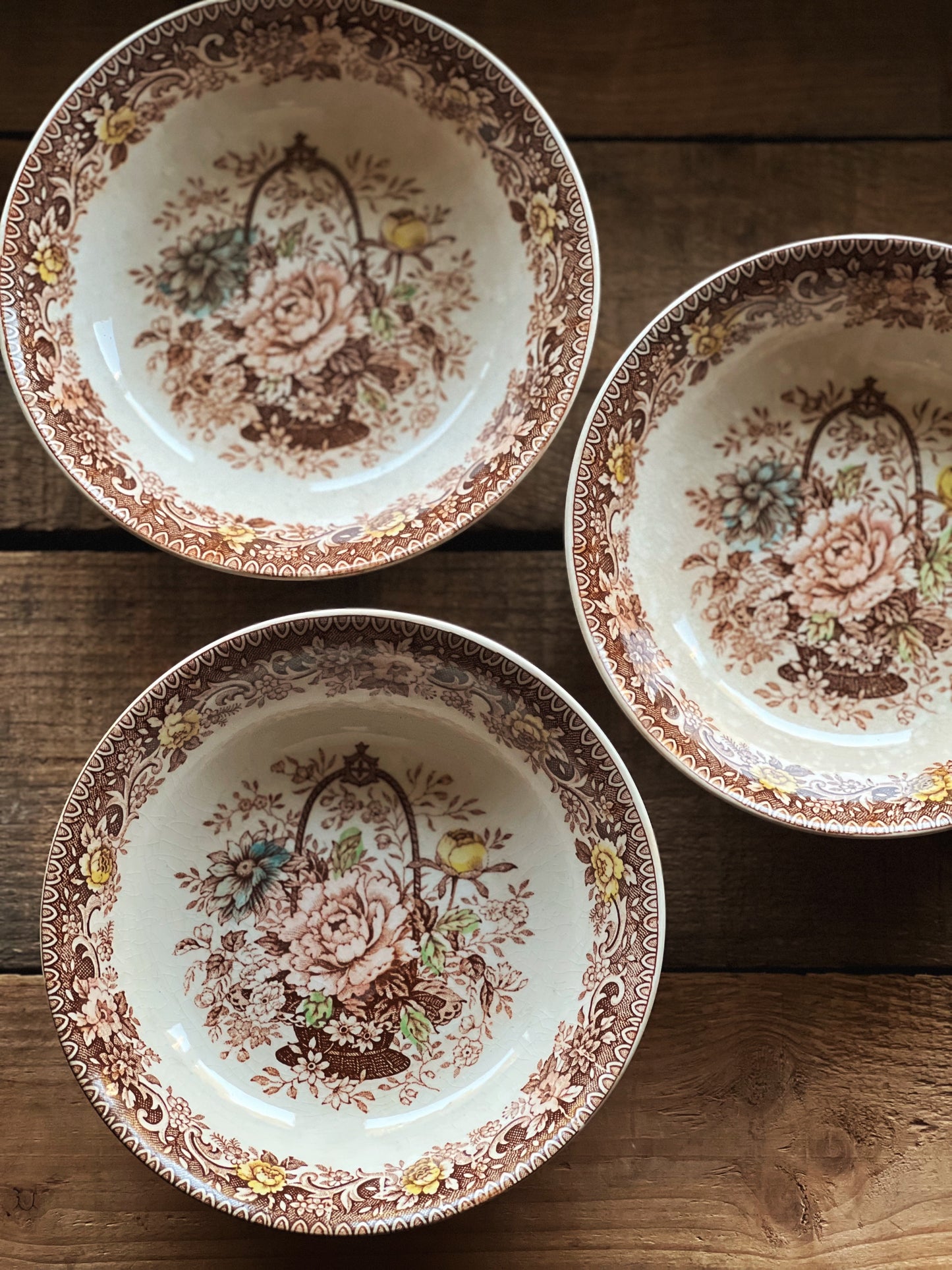 Set of 3 Vintage Harmony House Garden Glory Berry Bowls