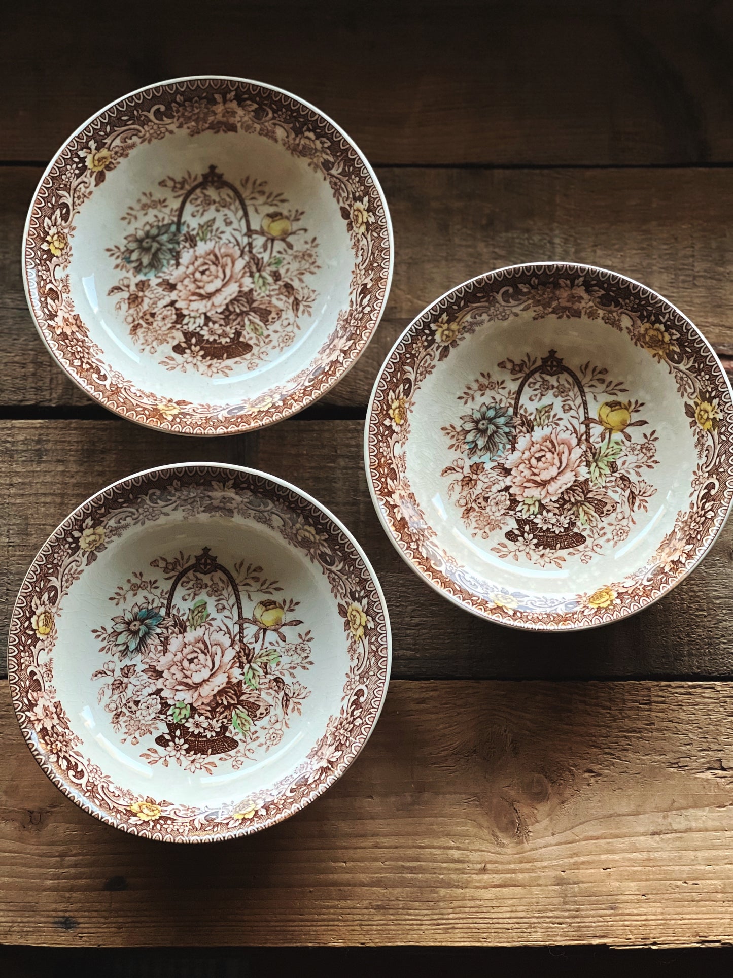 Set of 3 Vintage Harmony House Garden Glory Berry Bowls