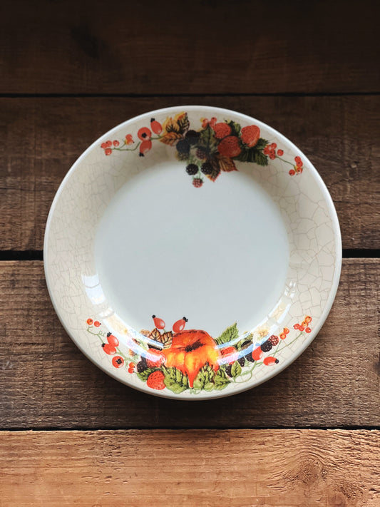 vintage harvest pattern salad plate