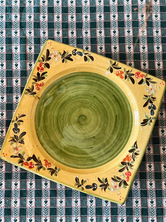 Vintage BDA France Hand Painted Square Platter/Plate