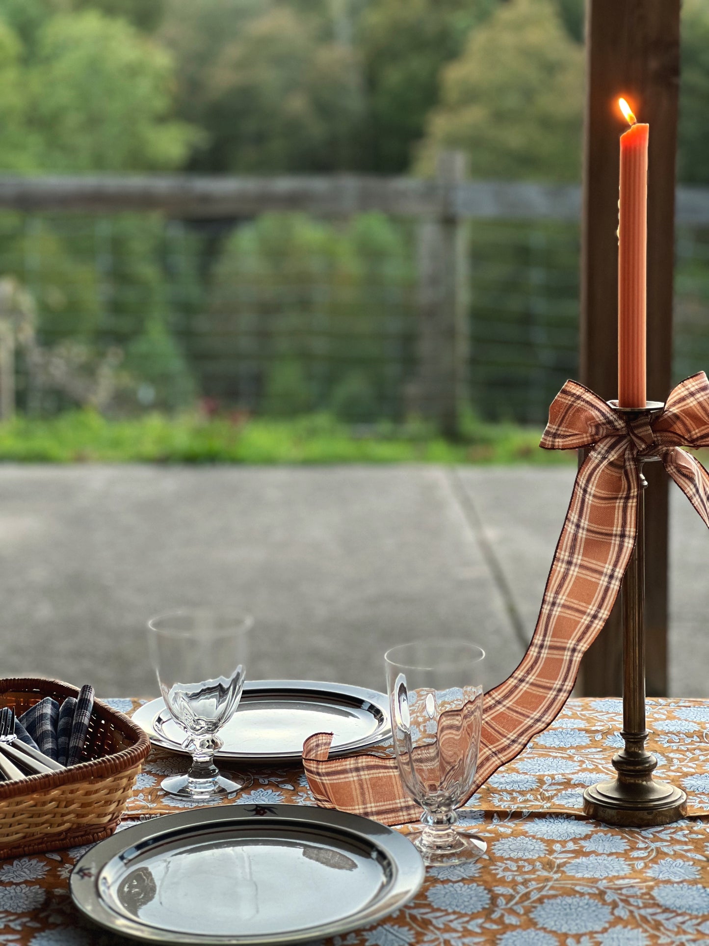 Tall Vintage Brass Taper Candleholder