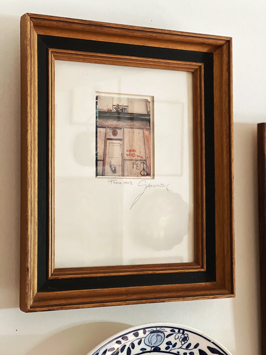 Framed Vintage 1992 Paris Print (Signed)