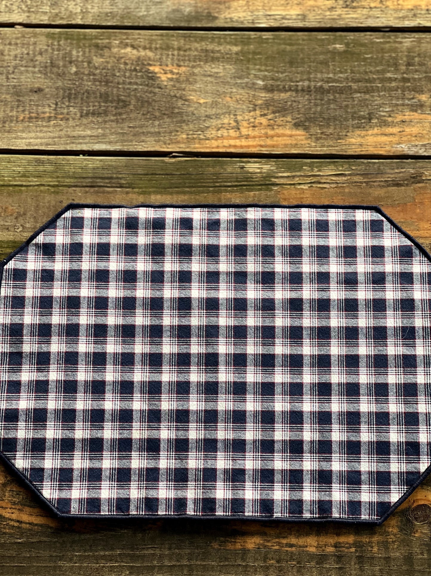 Set of 5 Vintage Plaid Placemats