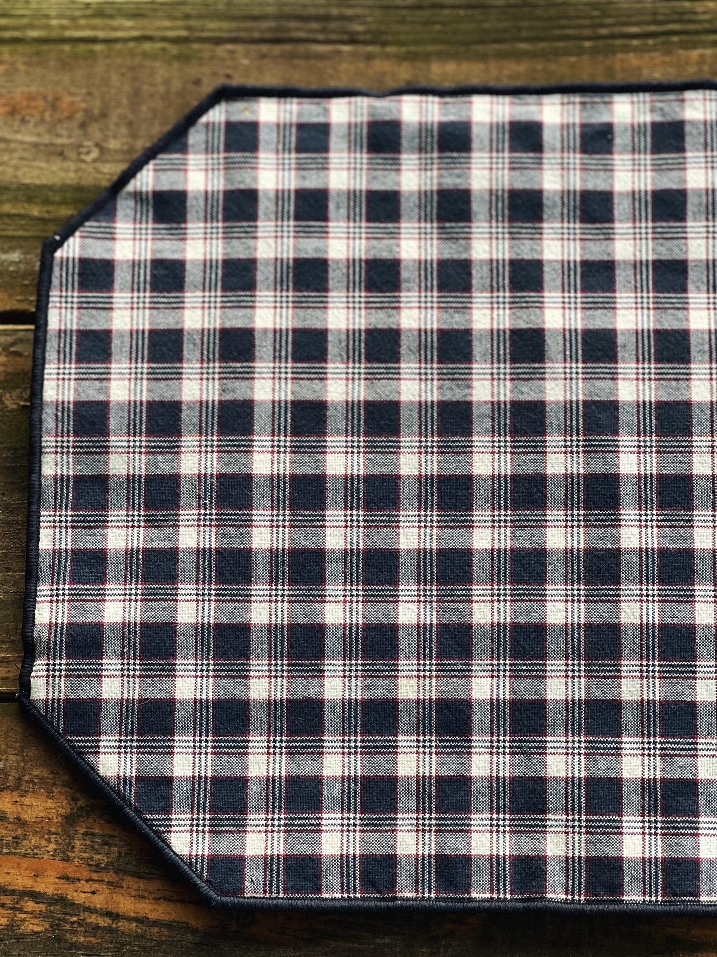 Set of 5 Vintage Plaid Placemats