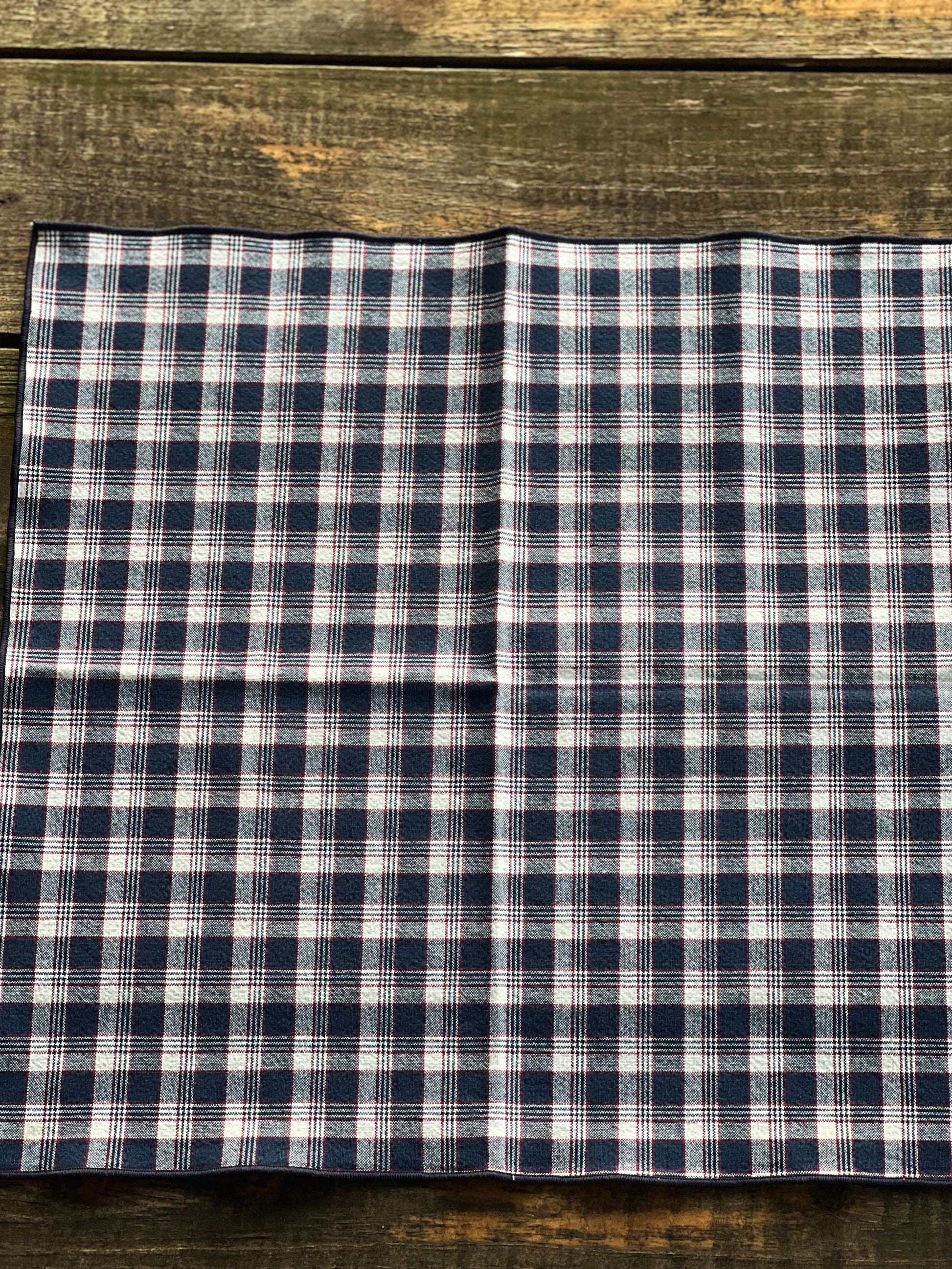 Set of 5 Vintage Plaid Napkins
