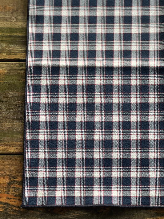 Set of 5 Vintage Plaid Napkins