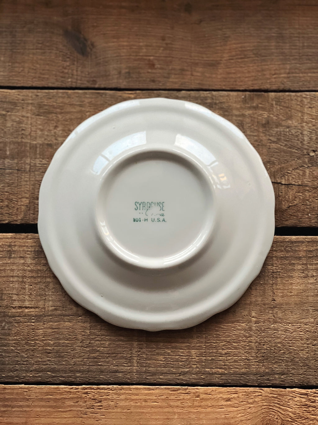 Vintage Syracuse China Black Rim Dessert Plate