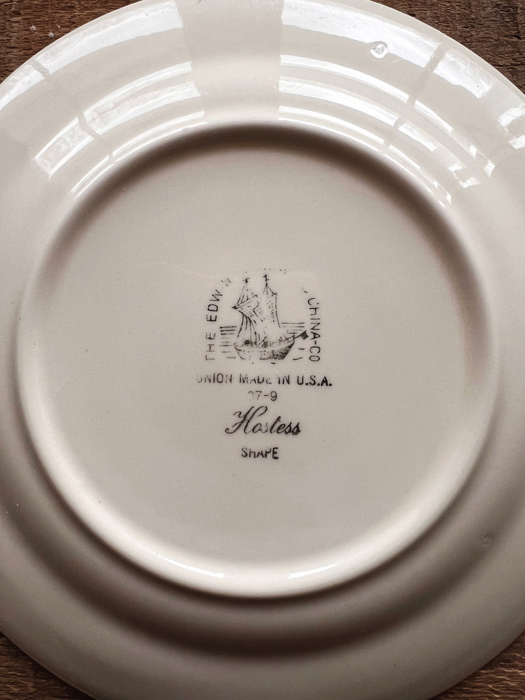 Vintage Set of 4 Edwin Knowles Floral Dessert Plates