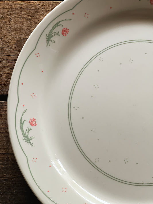 Vintage Corelle Calico Rose Dinner Plate