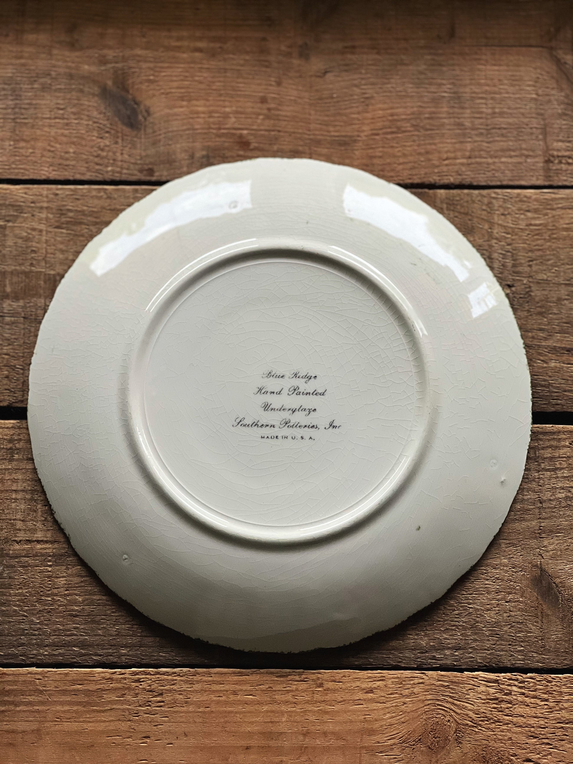 Vintage Blue Ridge Pottery Hand Painted Hollyberry Christmas Salad Plate