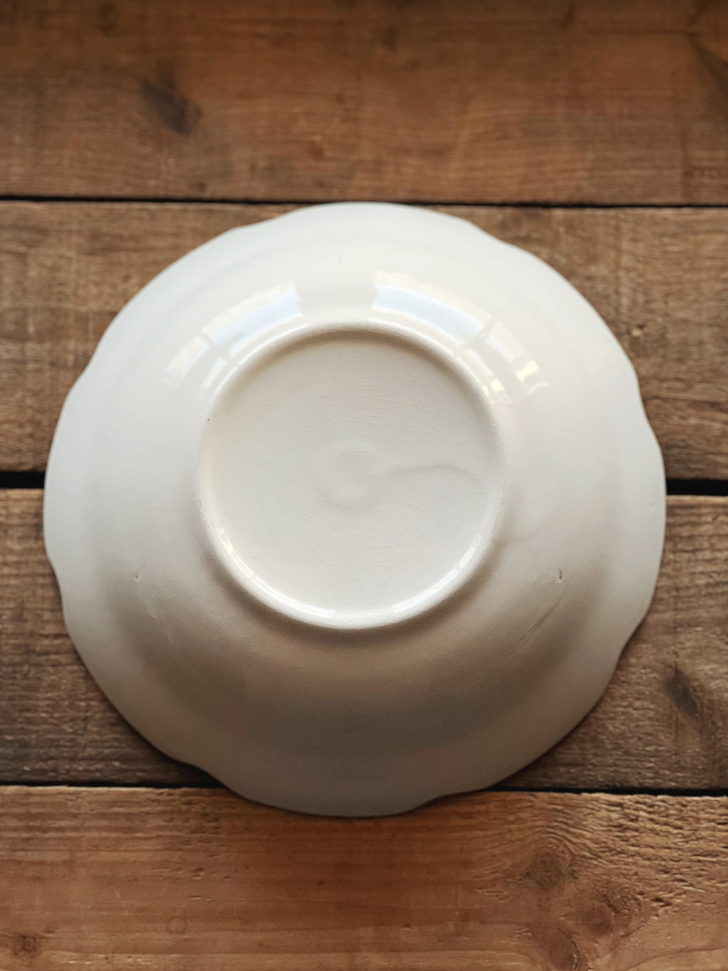 Vintage Dogwood Pattern Scalloped Edge Round Serving Bowl
