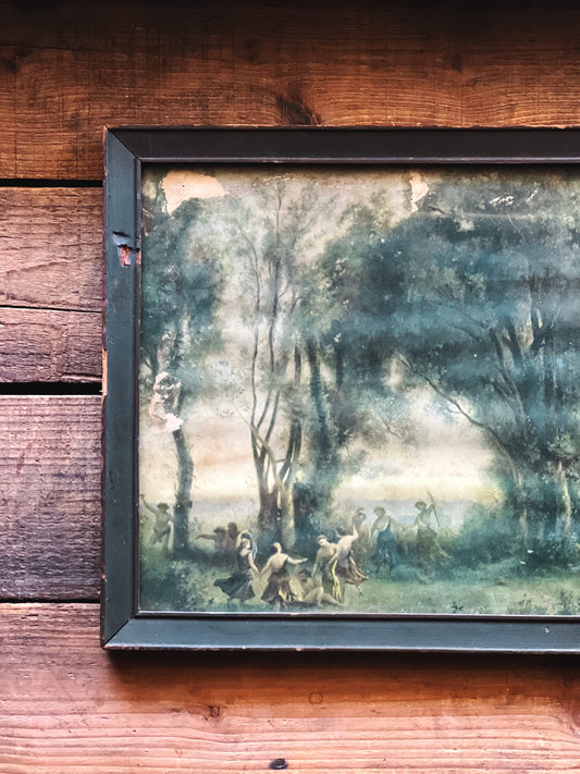 Vintage Framed Landscape Print