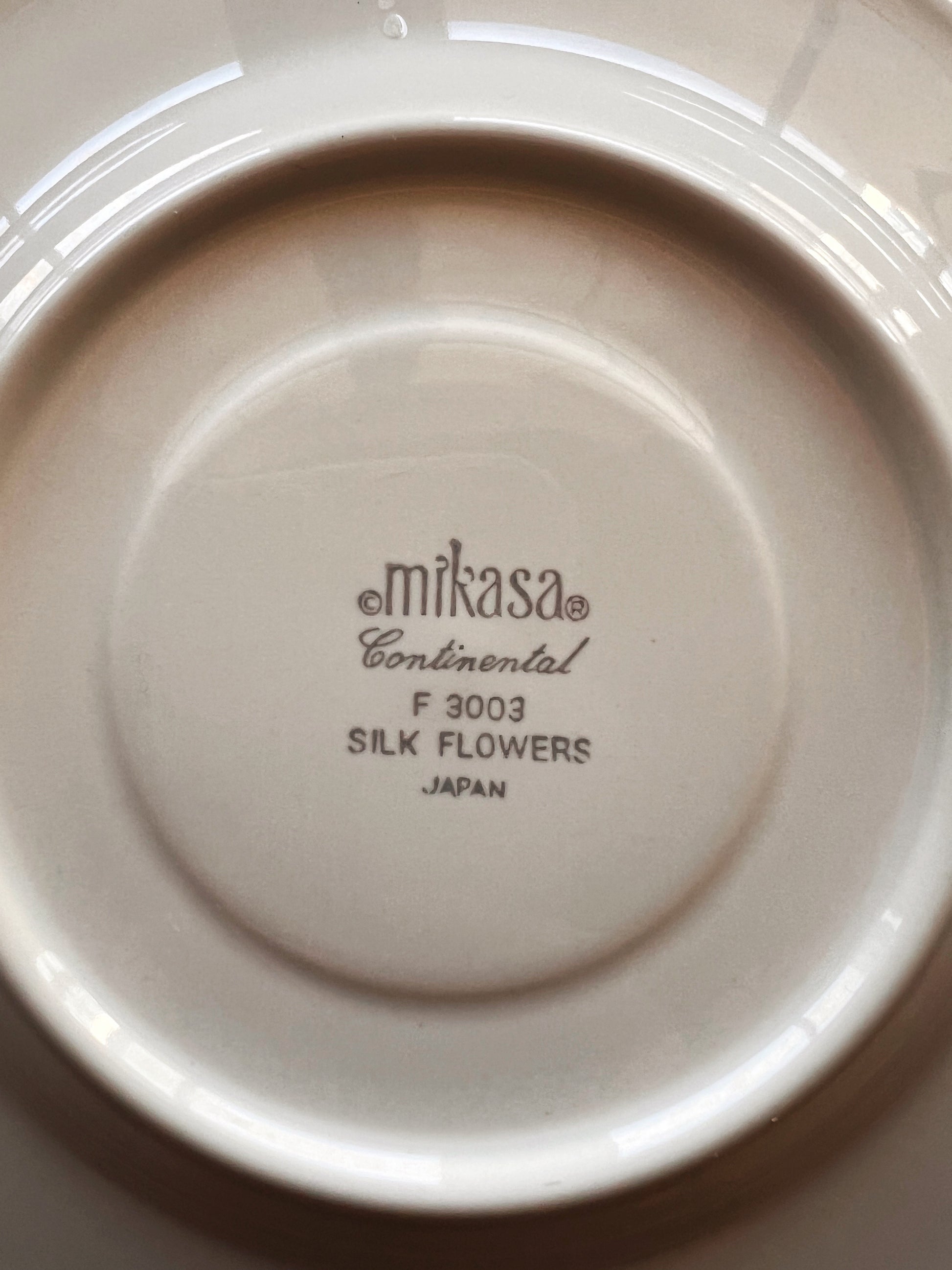 Vintage Mikasa Continental Silk Flowers Saucer