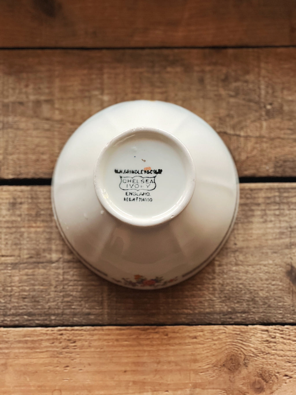 Rare Antique WH Grindley Chelsea Ivory Torbay Cafe Au Lait Bowl
