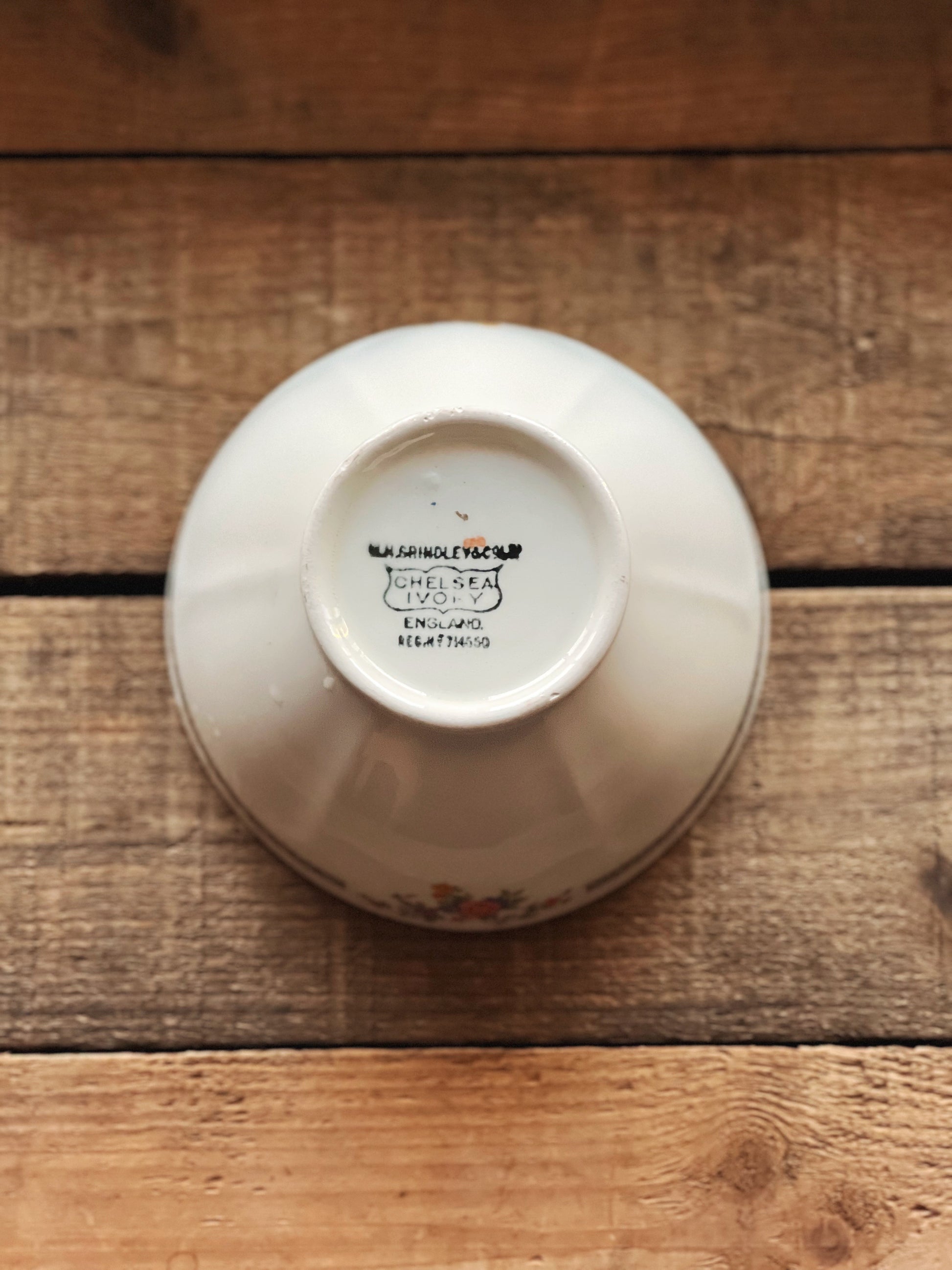 Rare Antique WH Grindley Chelsea Ivory Torbay Cafe Au Lait Bowl
