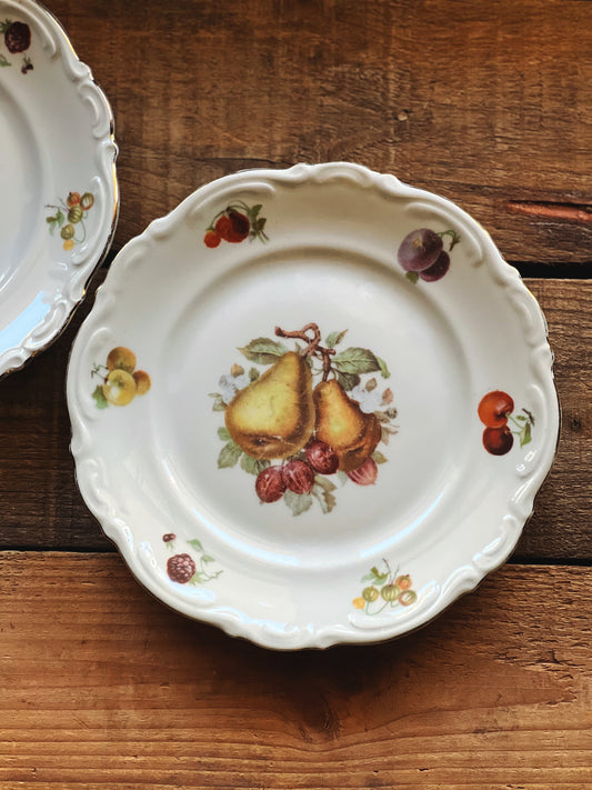 Pair of Vintage Amzo Debra Hand Painted Dessert Plates