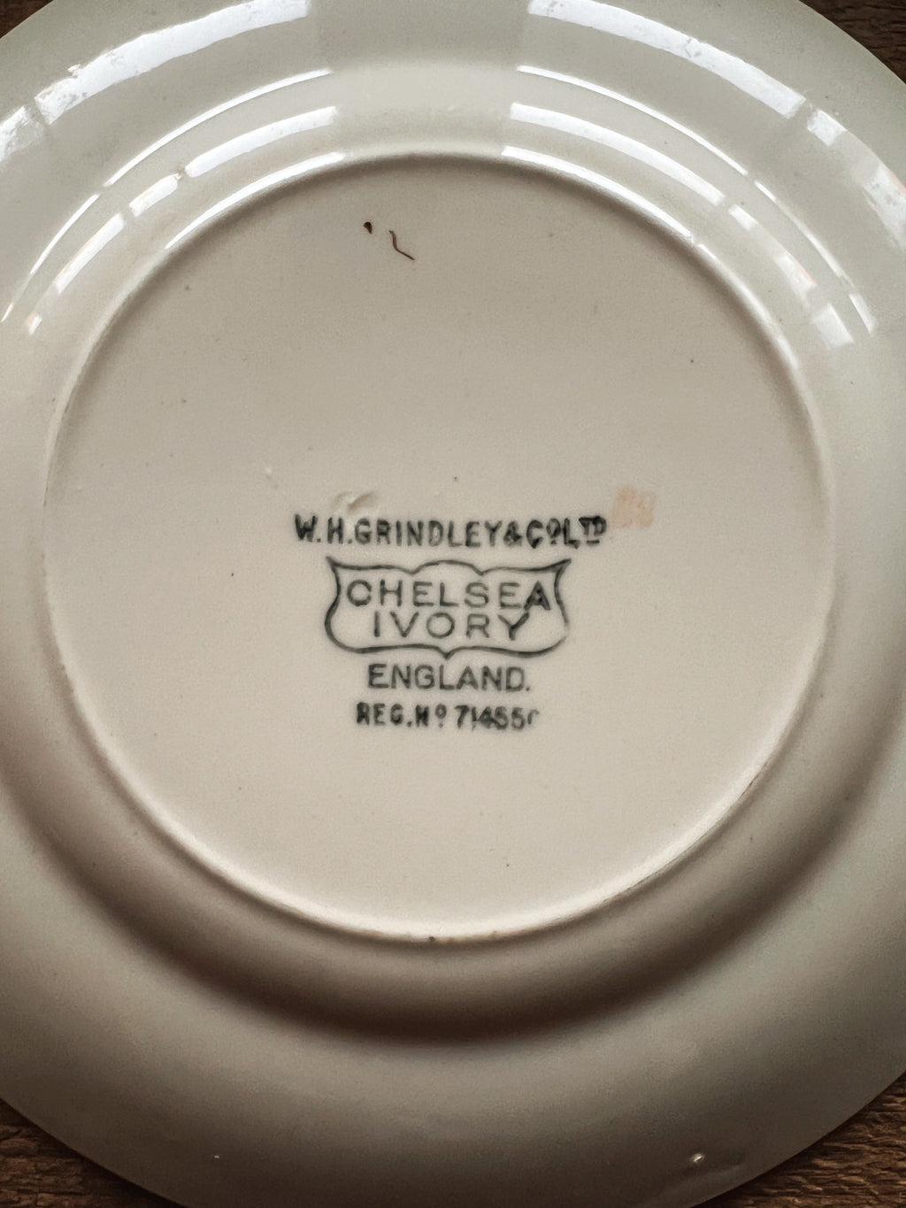 Rare Antique WH Grindley Chelsea Ivory Torbay Luncheon Plate