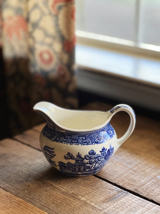 Vintage Blue Willow Creamer